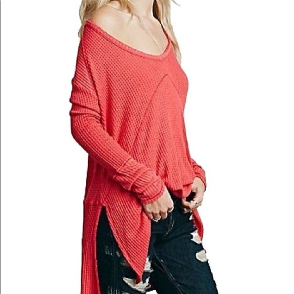 Free People Sunset Park Thermal Top, Size XS